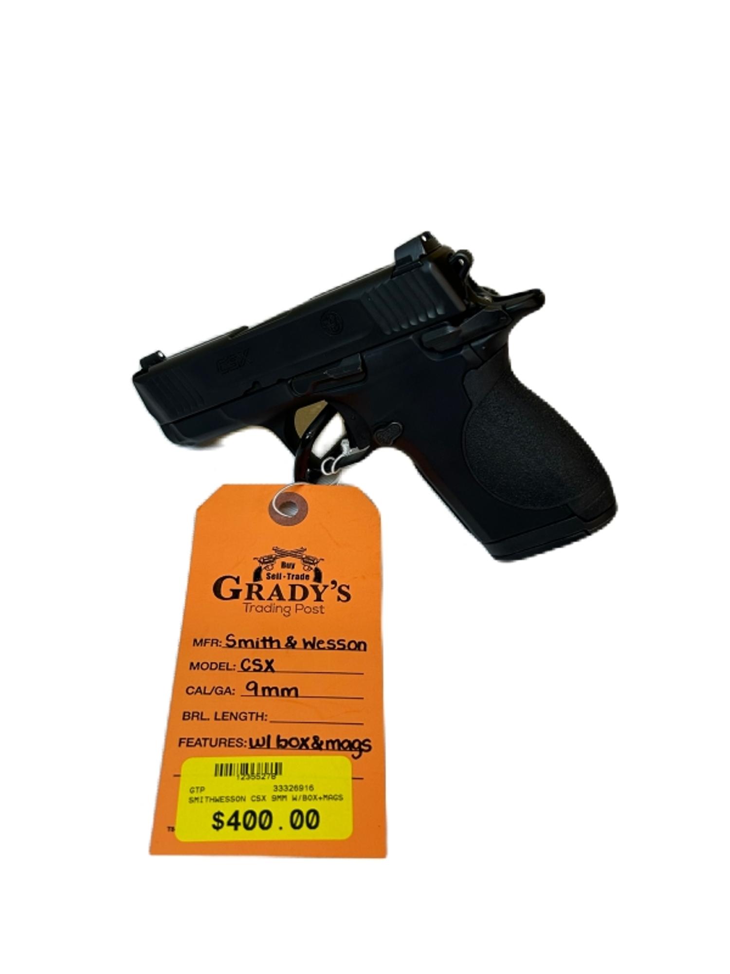 USED Smith  Wesson CSX 9mm with Box  extra Magazines  | 9 MM LUGER | 33326916 | 12355278