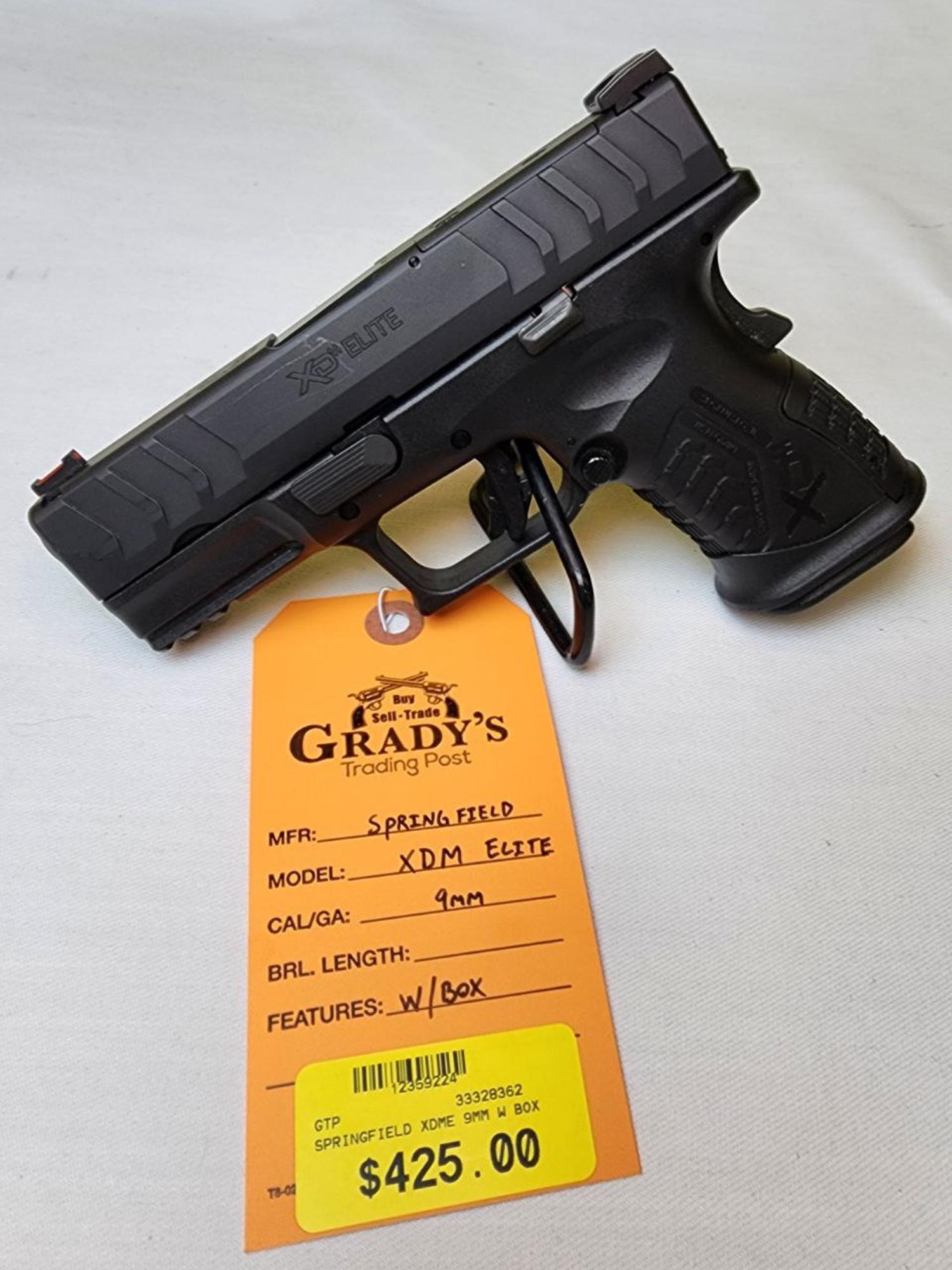 USED Springfield XDM Elite 9mm with Box  | 9 MM LUGER | 33328362 | 12359224